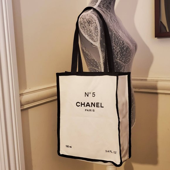 CHANEL Handbags - Chanel Factory N°5 100th Anniversary Collection Canvas Tote Limited Edition